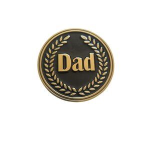 Batesville “Dad” Medallion Magnetic Life -Stories Black /Brass Magnetic Funeral